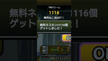 1116個GET。 大量猫缶 GET。 #にゃんこ大戦争 #にゃんこ大戦争ショート #にゃんこ大戦争ネコ缶大量ゲット方法 #thebattlecats #youtubeshorts