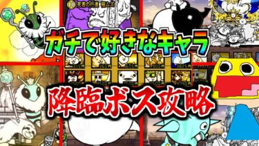 にゃんこ大戦争でガチで好きなキャラだけの同一編成で降臨祭の高難易度ボス全部倒すチャレンジがヤバい!!-にゃんこ大戦争【降臨祭】