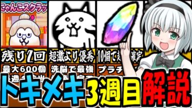 【にゃんこ大戦争】トキメキにゃんこ学園 イベント ３週目  にゃんこスクラッチ リセット ホワイトデーガチャ マジシャン・キャットマン 洗脳 登場 修学旅行ステージ 内容  徹底解説【ゆっくり解説】