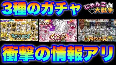 3種のガチャ解説！衝撃の情報アリ！　#にゃんこ大戦争