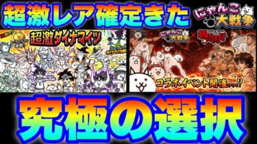 超激レア確定ガチャきた！これは究極の選択だ！　#にゃんこ大戦争　#超激ダイナマイツ　#範馬刃牙コラボ