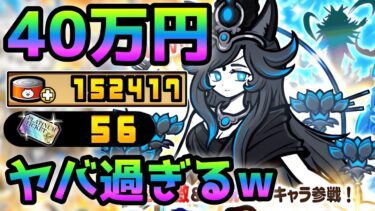 黒ルナーシャ＆イザナミ狙ってネコ缶15万(40万円)とプラチナ56枚用意した結果が・・ヤバ過ぎるwww  にゃんこ大戦争