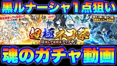 黒ルナーシャ1点狙い！魂の超極ネコ祭ガチャ動画〜1日目〜　#にゃんこ大戦争