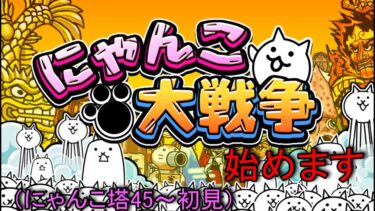 【にゃんこ大戦争　にゃんこ塔45～（初見）】にゃんこはかわいい