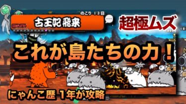 【古王妃飛来】島たち大集合！めっぽう強いコンボで教授を倒せ！にゃんこ歴1年が攻略してみた［にゃんこ大戦争］
