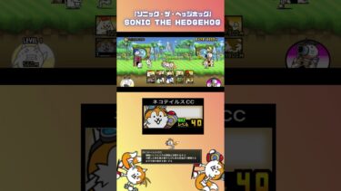 ネコテイルスCC「ソニック・ザ・ヘッジホッグ」×「にゃんこ大戦争」#thebattlecats #にゃんこ大戦争 #猫 #shorts #NYANKOTHECAT