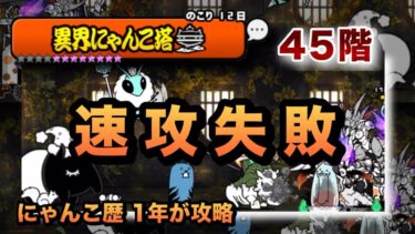 【異界にゃんこ塔45階】速攻失敗!?でも、力でねじ伏せろ！当時クリアした編成を紹介［にゃんこ大戦争］