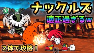 古王妃飛来  ナックルズが適正過ぎて２体で攻略  にゃんこ大戦争