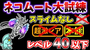 【にゃんこ大戦争】スライム不要！ネコムート大試練（本能解放への道）を本能なしレベル40以下で攻略！【The Battle Cats】