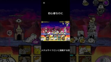 初心者なのにメタルサイクロンに挑戦する奴#にゃんこ大戦争 #にゃんこ大戦争初心者