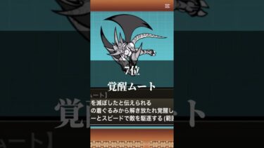 【にゃんこ】キャラランキング　#にゃんこ大戦争 #ショート #おもしろ #すごい #ゲーム #ゲーム実況 #スプラトゥーン3 #shorts #ポケモン