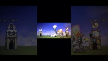 某誰よりも早くなるキャラと旧最速キャラですり抜け‼︎ #にゃんこ大戦争 #すり抜け