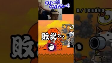 狂乱のバトルに挑戦！【にゃんこ大戦争】#攻略 #狂乱 #狂乱のバトルネコ　ゲームプレイ生配信26の切り抜き　我を忘れた猫　#shorts #にゃんこ大戦争 #降臨